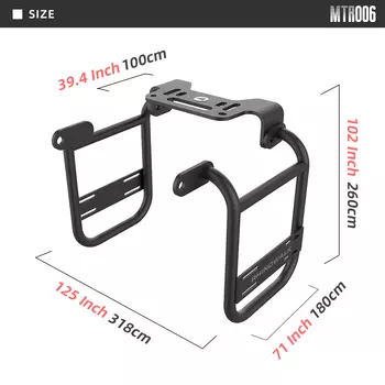 Rhinowalk мотоциклетная боковая стойка для багажника, чехол для седельной сумки, кронштейн, задняя стойка для HONDA CROSS CUB 110, устойчивая к истиранию