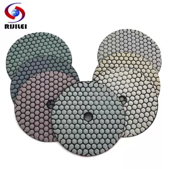 RIJILEI 10 шт./компл. 5 дюймов сухой полировальник 125 мм резиновая алмазный шлифовальный диск Мрамор Гранит полировки инструмент абразивный