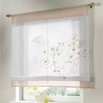 Римские шторы HOLAROOM, цветочный принт, полиэстер