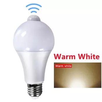 RnnTuu Светодиодная лампа с датчиком движения 9/12/15/18Вт белая