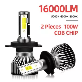 roadsun Автомобильные фары H4 LED H7 H8 H11 Светодиодная лампа для автомобильных фар H1 H3 H13 9004 9007 9005 HB3 9006 HB4 Лампы 12 В 24 В 6000 К 8000 К