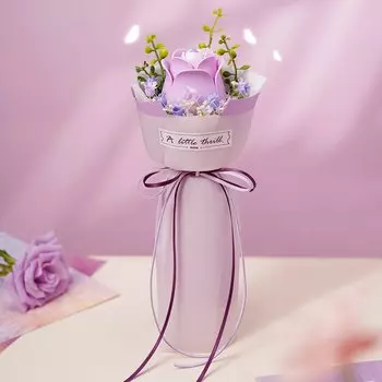 Robotime 3D деревянная головоломка Роза фиолетовая