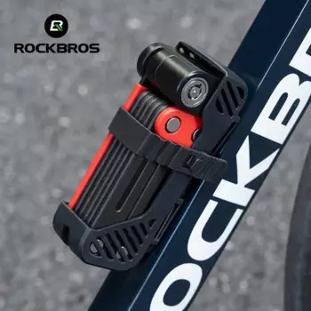ROCKBROS складной замок-цепочка, противоугонный замок для велосипедного троса, удлиненный замок-цепочка, MTB, дорожный портативный велосипедный замок