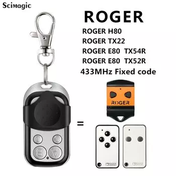 ROGER H80 E80 ROGER TX22 Замена пульта дистанционного управления для гаражных ворот 433,92 МГц Дубликатор