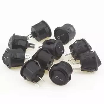 Рокерные переключатели ELECAPITAL 2-контактные чёрные, белые, красные 16мм