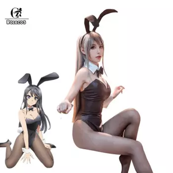 Rolecos Seishun Buta Yarou WA Bunny Girl Senpai no Yume wo Minai карнавальный костюм Mai saurakaij косплей сексуальный женский комбинезон cos