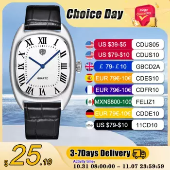 RollsTimi 2024, новые мужские часы VH31, лучший бренд, роскошные кварцевые часы для мужчин, ретро эллипс, стальной корпус, водонепроницаемые наручные часы для мужчин