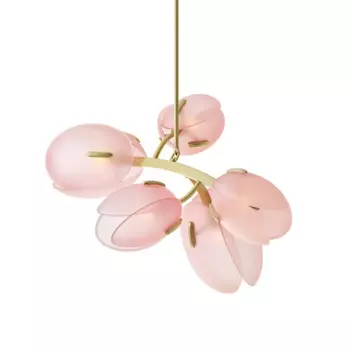 Романтические тюльпаны G9, люстра, красочные стеклянные абажуры, подвесные светильники, блеск, домашний декор, светодиодные лампы, подвесной светильник для спальни