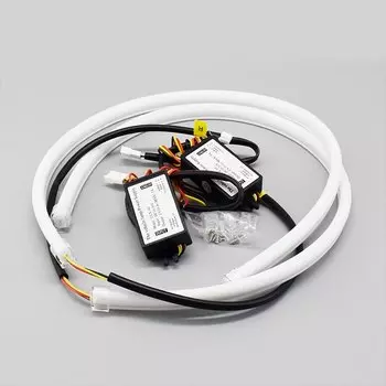 RONAN 60 см супер яркий последовательный белый желтый светодиодный гибкий дневный ходовой DRL полоса трубка силиконовая резина переключение фар