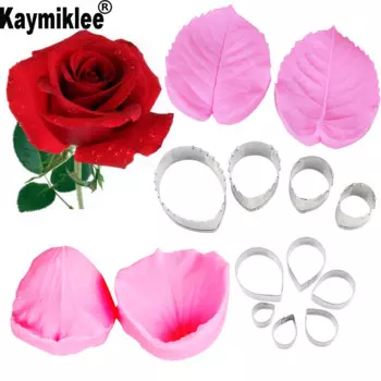 Силиконовые формы для цветов розы Kaymiklee, 14 шт