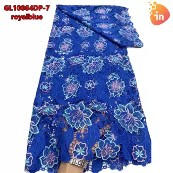 Роскошная французская сетчатая кружевная ткань с блестками и вышивкой женское 2024 высококачественное нигерийское Тюлевое платье GL10064DP