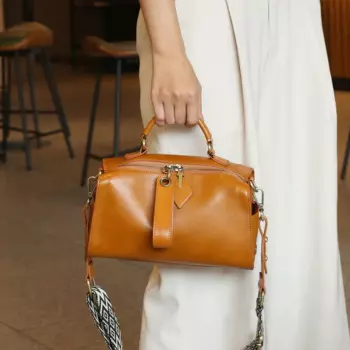 Роскошная масляная Вощеная кожаная винтажная зеленая сумочка 18 дюймов, женская сумка на плечо, черная сумка с волнистым узором и широким ремешком, Классическая Сумка-Бостон, кошелек