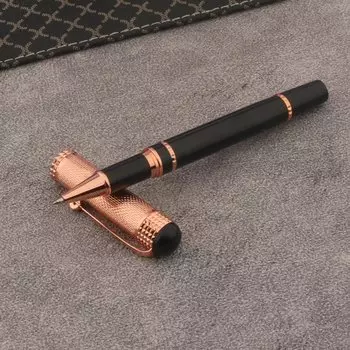 Золотая металлическая шариковая ручка Chouxiongluwei