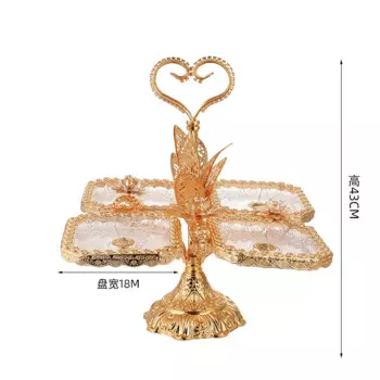 Роскошная многослойная Фруктовая тарелка европейского стандарта, креативное украшение для вестибюля отеля, современный домашний поднос для закусок и фруктов