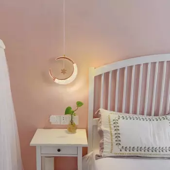 Роскошная прикроватная люстра, длинная лампа для спальни или эркера