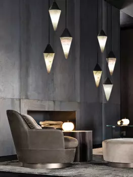 Роскошная Светодиодная потолочная люстра из натурального мрамора, домашний декор 2024, лофт, современные люстры для гостиной, прихожей, итальянский дизайнерский подвесной светильник