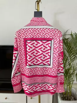 Роскошная женская Повседневная рубашка в красную полоску с длинным рукавом, мужская рубашка с принтом пейсли, мужская длинная рубашка