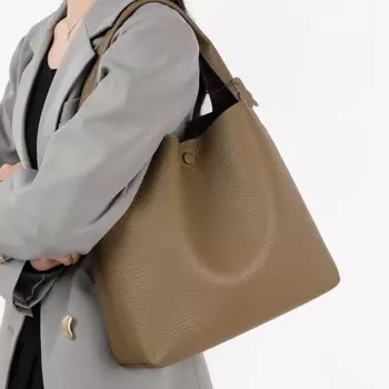 Роскошная женская сумка-тоут 2024, трендовая Вместительная женская сумка через плечо, Высококачественная кожаная простая Фотосумка J89