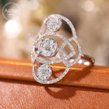 Роскошное кольцо с бриллиантами, желтое золото, 18 к