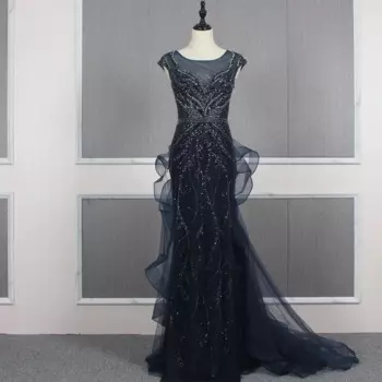Роскошное платье-Русалка для выпускного вечера с блестками и бисером, женское длинное официальное платье, высококачественное вечернее платье