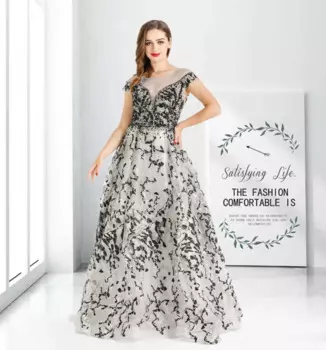 Роскошное Серебряное Вечернее платье с пайетками, модель 2021 года, для женвечерние НКИ, свадьбы, выпускного вечера HO1065