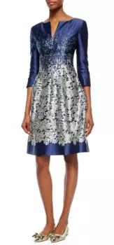 Роскошное женское платье-трапеция с принтом, вечерние платья с коротким рукавом 15081579B1