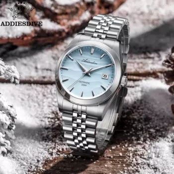 Роскошные автоматические механические часы ADDIESDIVE AD2059 39 мм из нержавеющей стали с изображением пустыни для дайвинга 100 м водонепроницаемые повседневные часы NH35