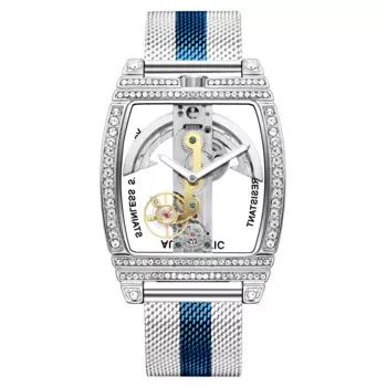 Роскошные автоматические механические часы для мужчин, часы-скелетоны с прозрачным полым циферблатом, наручные часы Self Wind, мужские часы Reloj