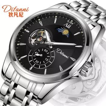 Роскошные брендовые Классические Механические Мужские часы деловые автоматические механические часы с кожаным ремешком водонепроницаемые часы из нержавеющей стали 2022