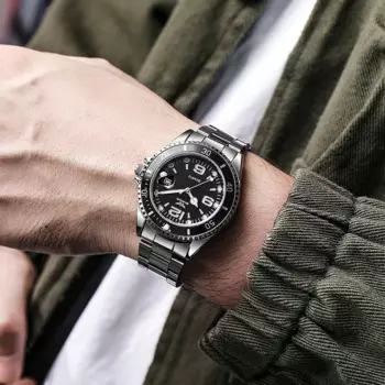 Роскошные брендовые Модные мужские кварцевые часы из нержавеющей стали, высококачественные водонепроницаемые мужские наручные часы, мужские часы