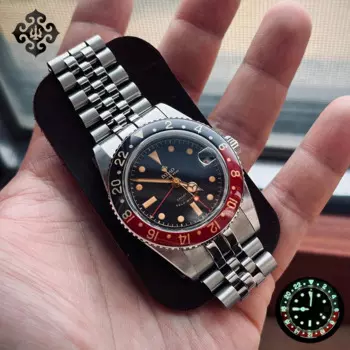 Роскошные часы IPOSE IX & DAO GMT 904L из нержавеющей стали C3 Супер Светящиеся 100 м водонепроницаемые деловые наручные часы NH34