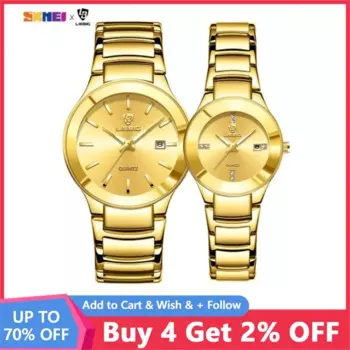 Роскошные часы LIEBIG для пары, стальной браслет, кварцевый механизм, водонепроницаемые наручные часы для женщин, часы для мужчин