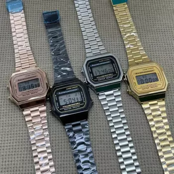 Роскошные цифровые мужские часы, роскошный браслет из нержавеющей стали, наручные часы, деловые электронные мужские часы Reloj Hombre