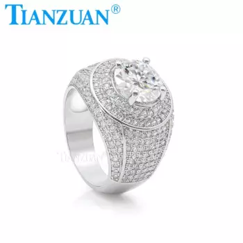 Роскошные Дизайнерские мужские кольца в виде бриллианта диаметром 12 мм