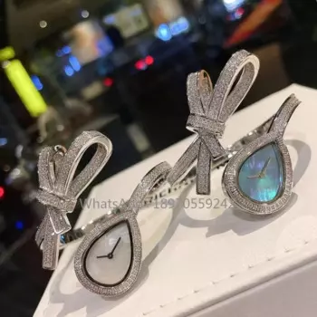 Роскошные дизайнерские женские часы высшего качества Aaa, кварцевые блестящие хрустальные бабочки, водонепроницаемые элегантные модные женские подарочные часы в форме ракушки