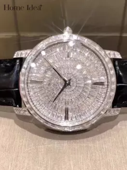 Роскошные Кварцевые часы с бриллиантами для влюбленных, мужские Модные повседневные мужские наручные часы с кожаным ремешком и пряжкой-иглой