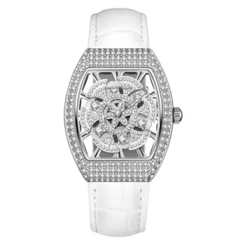 Роскошные модные дизайнерские женские кварцевые часы fairкит с бриллиантами, дамские наручные часы с кожаным ремешком, женские часы