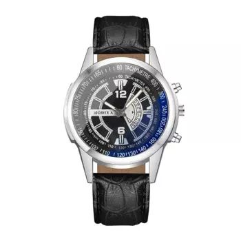 Роскошные модные мужские часы с кожаным ремешком, кварцевые наручные деловые часы, простые и стильные наручные часы под платье, мужские часы, спортивные часы