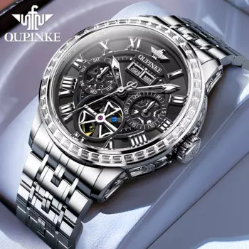 Роскошные мужские часы OUPINKE, автоматические механические наручные часы для мужчин, водонепроницаемые 50 м
