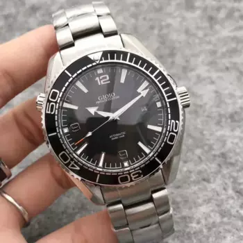 Роскошные мужские часы, высококачественные механические часы с автоматическим заводом, керамический безель, браслет из нержавеющей стали, черный, синий