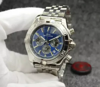 Роскошные мужские кварцевые часы с хронографом, черные, синие, из нержавеющей стали, светящиеся, сапфировые, золотые, серебряные