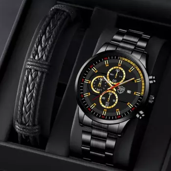 Роскошные спортивные часы для мужчин 2022, деловые кварцевые наручные часы из нержавеющей стали, мужские часы с кожаным ремешком, мужские повседневные светящиеся часы