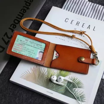 Роскошный бейдж для удостоверения личности для работы в офисе из воловьей кожи высококачественный кошелек для удостоверения личности водительского удостоверения сумка для кредитных карт