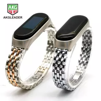 Роскошный браслет для Xiaomi Miband 4 3, металлический ремешок, нержавеющая сталь, классический смарт-браслет для Mi Band 3, horlogeband