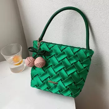 Роскошный дизайнерский женский кошелек VeryMe, сумочки, холщовые плетеные летние маленькие тоуты, однотонные простые женские сумки, женская сумка, д