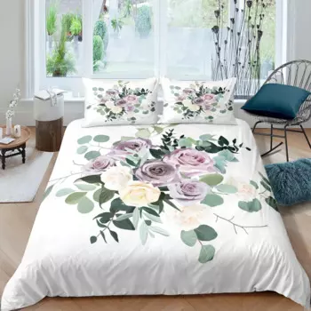 Роскошный домашний Домашний Комплект постельного белья зеленого цвета с изображением шалфея, пододеяльник, наволочка, Детский Комплект постельного белья, размеры Queen и King, EU/US/AU/UK