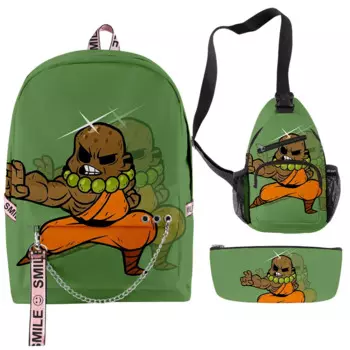 Роскошный популярный забавный Nobody Saves the World с 3D принтом, 3 шт./компл., школьные сумки, многофункциональный дорожный рюкзак, нагрудная сумка, пенал