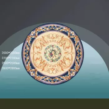 Роскошный шерстяной Круглый ковер для гостиной, большой диван, ковер для журнального столика, утолщенный, ручная работа, напольный коврик для спальни