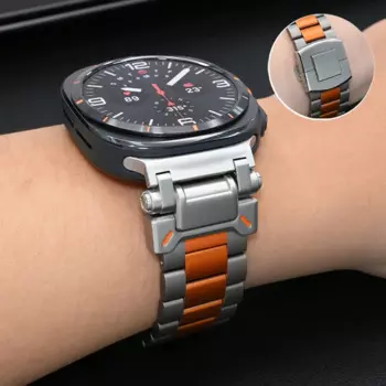Роскошный титановый ремешок для Samsung Galaxy Watch Ultra 47 мм 316L браслет из нержавеющей стали с пряжкой для Galaxy Ultra мужской металлический ремешок