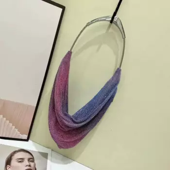 Роскошный высококачественный Женский треугольный шарф firmранчо со стразами, дизайнерская сумка на одно плечо, постепенно меняет цвет